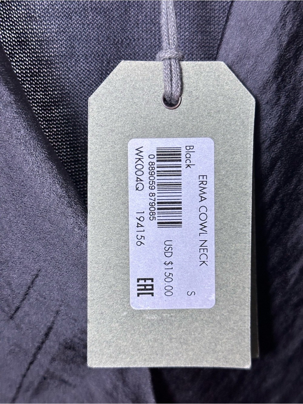 Allsaints - Erma Cowl Neck Top Long Sleeves Small NWT Minimalist - Picture 9 of 13